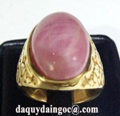NHẪN VÀNG 18K ĐÁ RUBY HỒNG