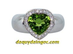 NHẪN NỮ VÀNG TRẮNG ĐÁ PERIDOT