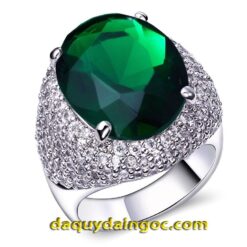 NHẪN NỮ VÀNG TRẮNG EMERALD