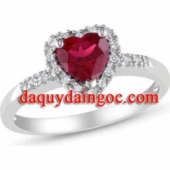 NHẪN BẠC Ý ĐÁ RUBY AGATE
