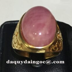 NHẪN VÀNG 18K ĐÁ RUBY HỒNG