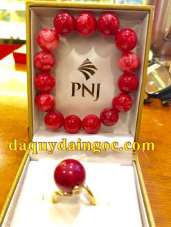 NHẪN VÀNG NỮ ĐÁ SAN HÔ