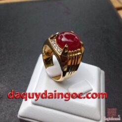 NHẪN NAM VÀNG 18K ĐÁ RUBY