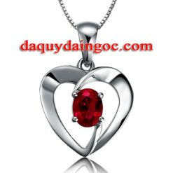 MẶT DÂY CHUYỀN BẠC Ý ĐÁ RUBY