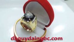 NHẪN NAM VÀNG 18K ĐÁ SAPHIA ĐEN