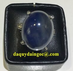 NHẪN BẠC ĐÁ SAPHIA XANH