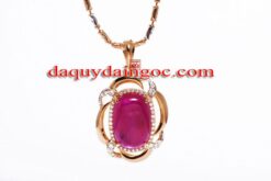 MẶT DÂY CHUYỀN VÀNG 18K ĐÁ RUBY
