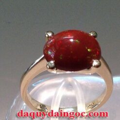 NHẪN BẠC Ý ĐÁ RUBY