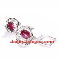 MẶT DÂY CHUYỀN BẠC Ý ĐÁ RUBY