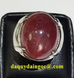 NHẪN BẠC Ý ĐÁ RUBY ĐỎ