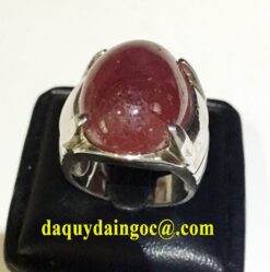 NHẪN BẠC Ý ĐÁ RUBY ĐỎ