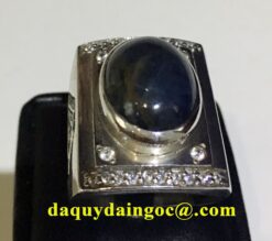 NHẪN VÀNG TRẮNG ĐÁ SAPHIA