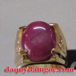 NHẪN VÀNG 18K ĐÁ RUBY HỒNG