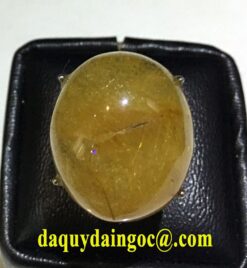 NHẪN BẠC Ý THẠCH ANH TÓC VÀNG