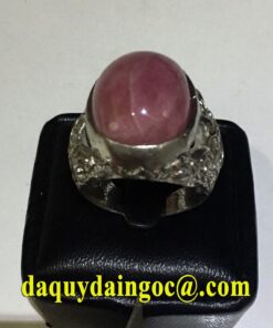 NHẪN BẠC Ý ĐÁ RUBY HỒNG