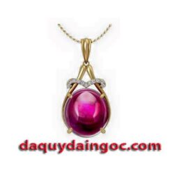 MẶT DÂY CHUYỀN VÀNG 18K ĐÁ RUBY
