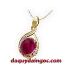 MẶT DÂY CHUYỀN VÀNG 18K ĐÁ RUBY