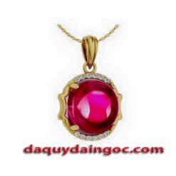 MẶT DÂY CHUYỀN VÀNG 18K ĐÁ RUBY