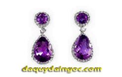 BÔNG TAI ĐÁ QUÝ AMETHYST