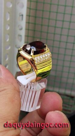 NHẪN NAM VÀNG 18K ĐÁ RUBY
