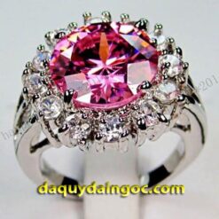 NHẪN NỮ VÀNG TRẮNG ĐÁ AGATE