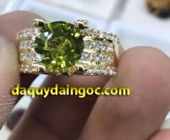 NHẪN VÀNG TRẮNG ĐÁ PERIDOT