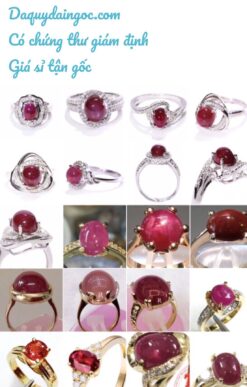 NHẪN NỮ VÀNG 18K ĐÁ QUÝ RUBY