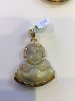 MẶT DÂY CHUYỀN ĐÁ NGỌC PHỈ THÚY VÀNG 18K