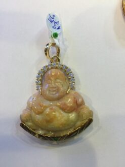 MẶT PHẬT ĐÁ QUÝ NGỌC PHỈ THÚY- VÀNG 18K